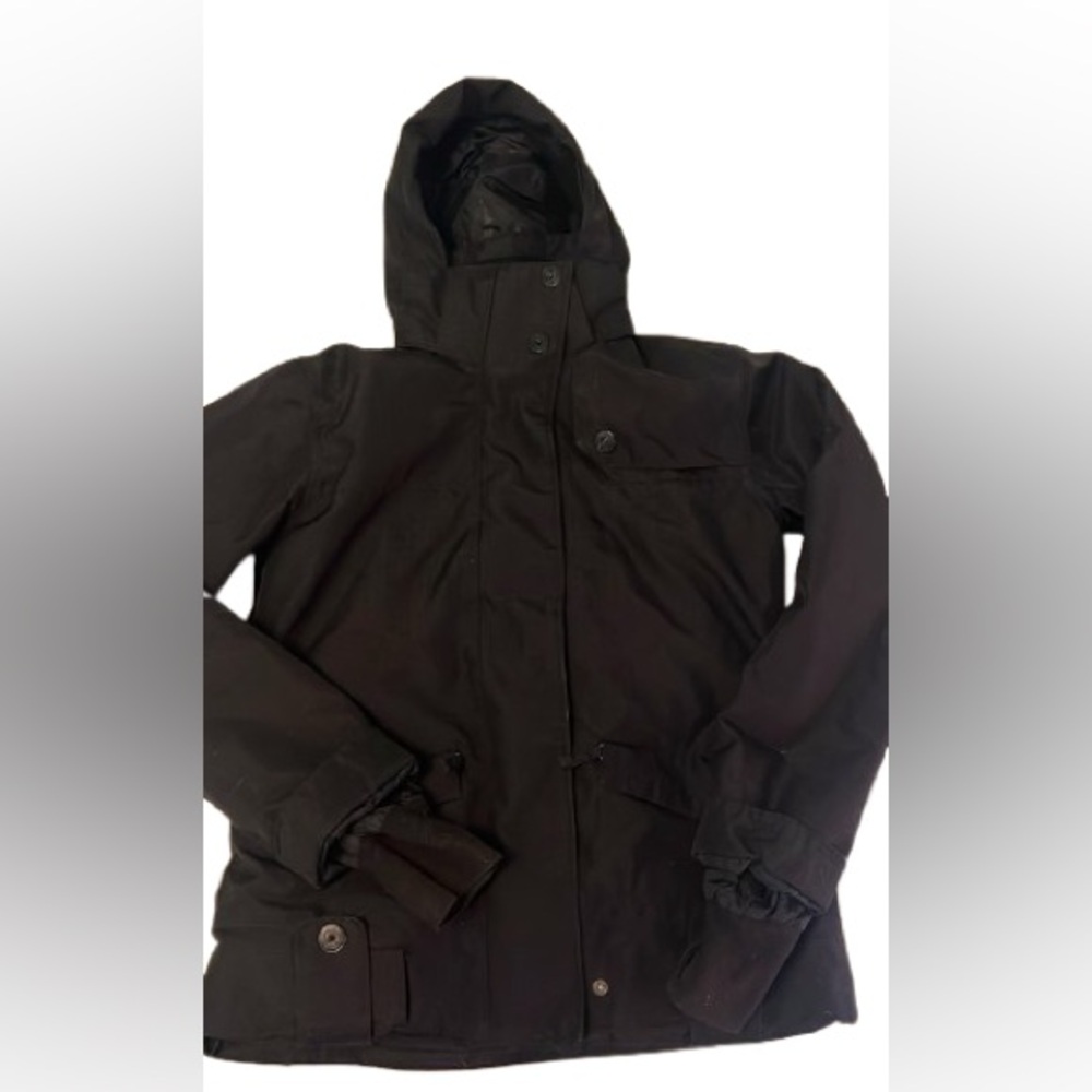 Womens Black Ski Snowboard Jacket Medium Core Powder Room 5000 mm